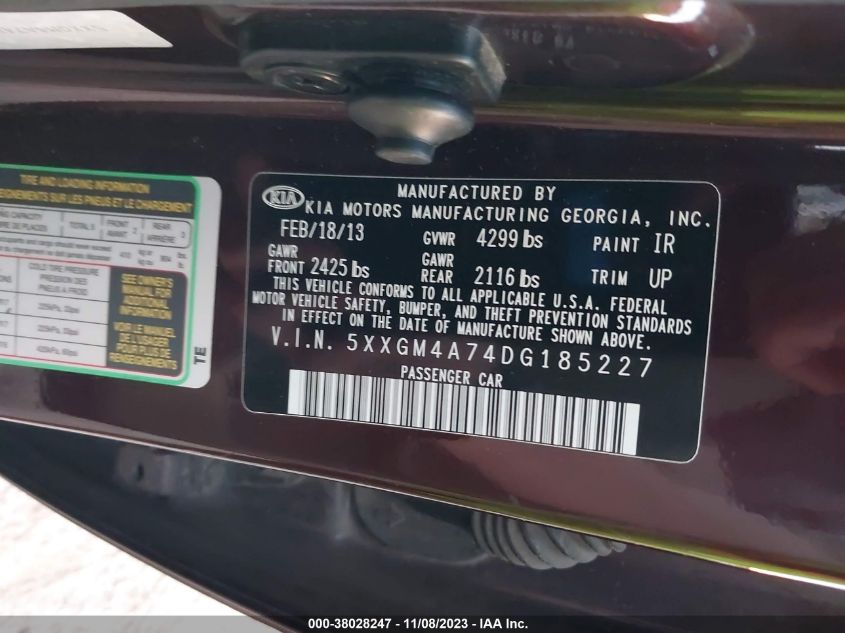 2013 KIA OPTIMA LX - 5XXGM4A74DG185227
