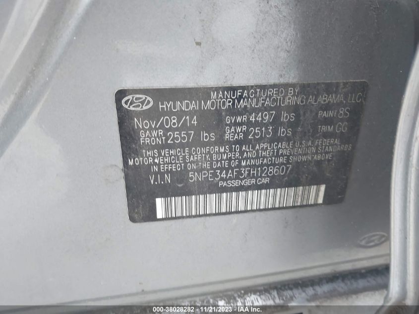 2015 HYUNDAI SONATA SPORT - 5NPE34AF3FH128607