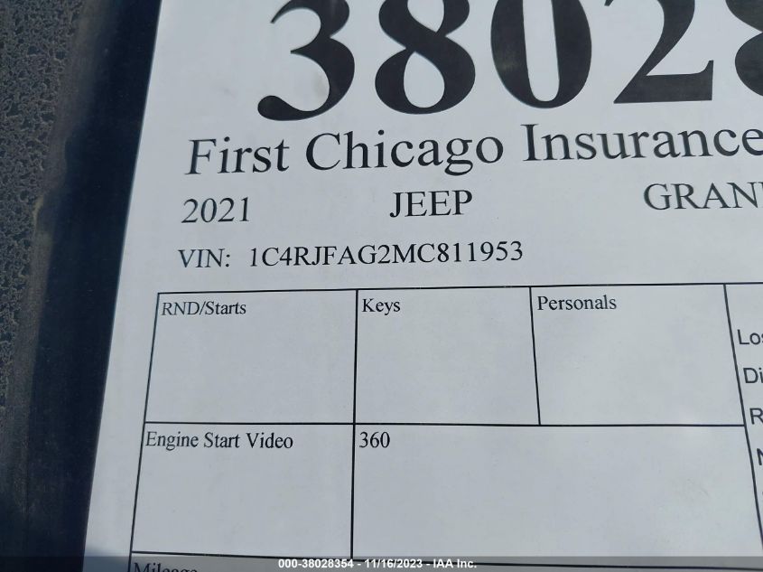 2021 JEEP GRAND CHEROKEE LAREDO E 4X4 - 1C4RJFAG2MC811953