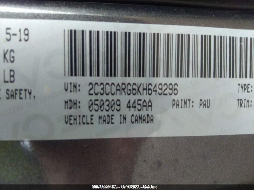 2019 CHRYSLER 300 TOURING - 2C3CCARG6KH649296