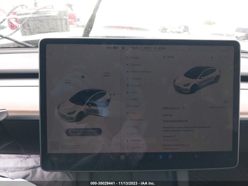 2023 TESLA MODEL 3 - 5YJ3E1EA1PF581123