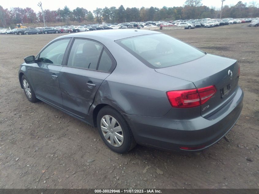 2015 VOLKSWAGEN JETTA SEDAN 2.0L S 3VW2K7AJ2FM291896