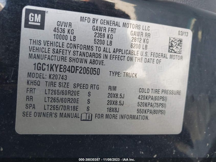 2013 CHEVROLET SILVERADO 2500HD LTZ - 1GC1KYE84DF206050