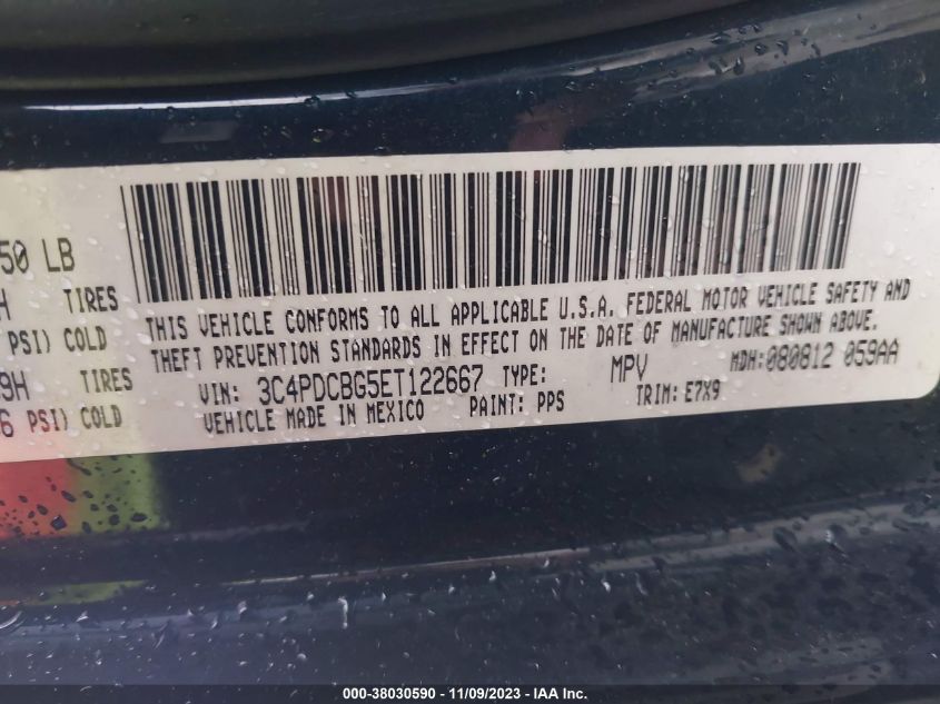2014 DODGE JOURNEY SXT - 3C4PDCBG5ET122667