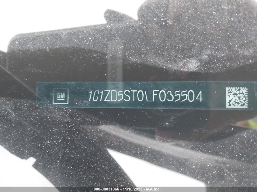 VIN 1G1ZD5ST0LF035504 2020 CHEVROLET MALIBU LT