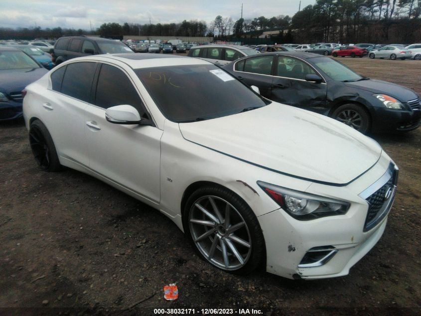 Lot #2525407511 2019 INFINITI Q50 3.0T LUXE salvage car