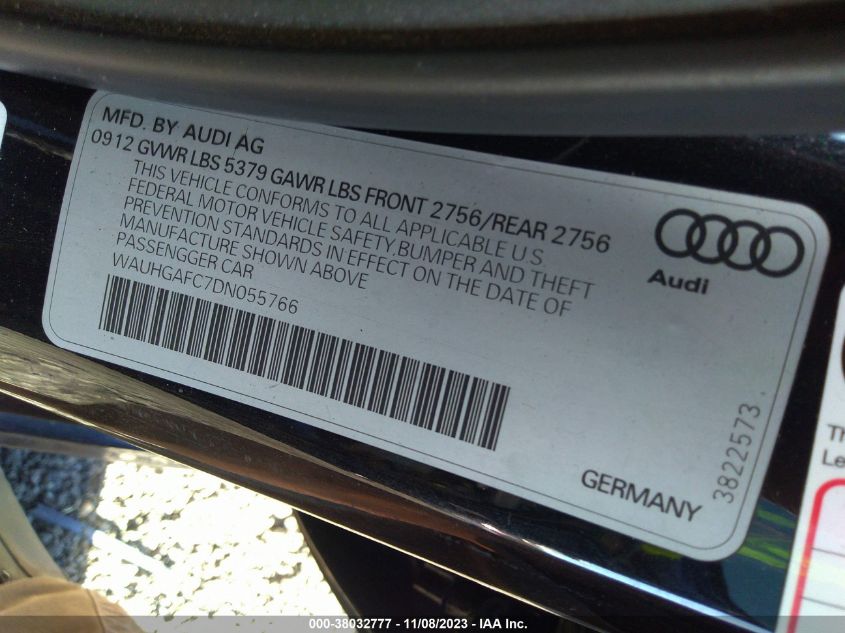 2013 AUDI A6 3.0T PRESTIGE - WAUHGAFC7DN055766