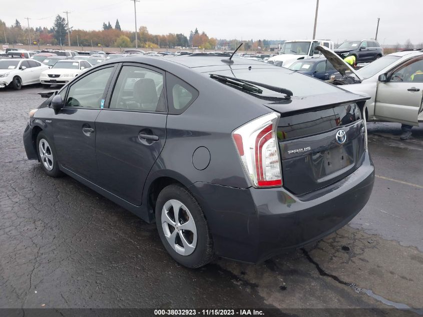 2013 TOYOTA PRIUS THREE - JTDKN3DU1D1660895