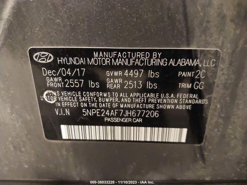 2018 HYUNDAI SONATA SE - 5NPE24AF7JH677206