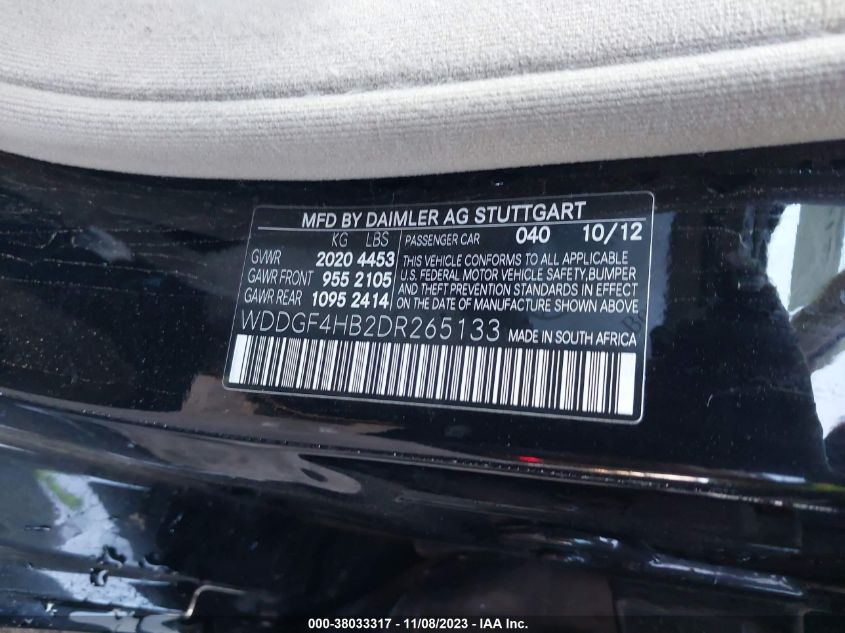 2013 MERCEDES-BENZ C 250 LUXURY/SPORT WDDGF4HB2DR265133
