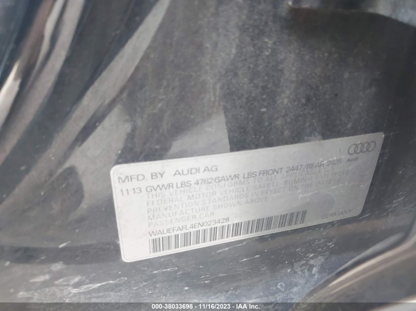 2014 AUDI A4 2.0T PREMIUM - WAUEFAFL4EN023428
