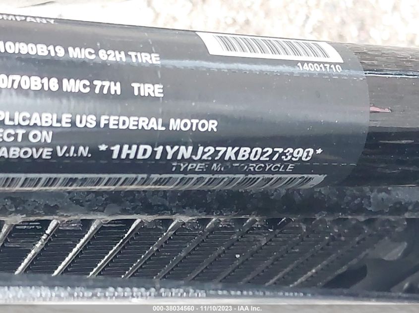 2019 HARLEY-DAVIDSON FXLR 1HD1YNJ27KB027390