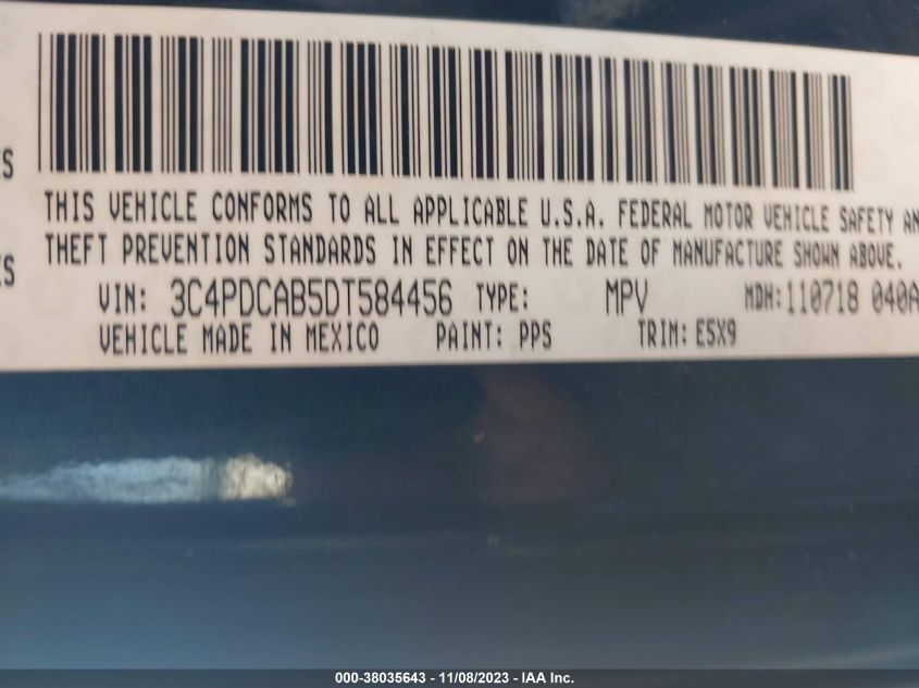 2013 DODGE JOURNEY SE - 3C4PDCAB5DT584456