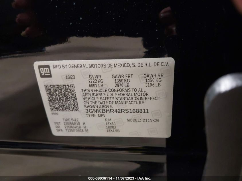 2024 CHEVROLET BLAZER LT - 3GNKBHR42RS168811