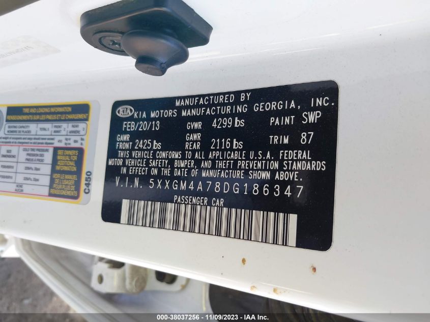 2013 KIA OPTIMA LX - 5XXGM4A78DG186347
