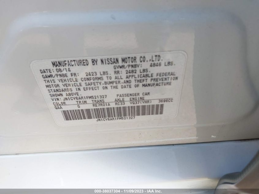 2015 INFINITI Q40 JN1CV6AR1FM521327