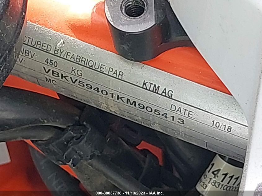 2019 KTM 1290 SUPER ADVENTURE R VBKV59401KM905413