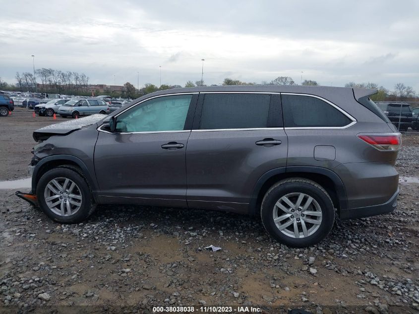 2014 TOYOTA HIGHLANDER LE - 5TDZARFH9ES007636
