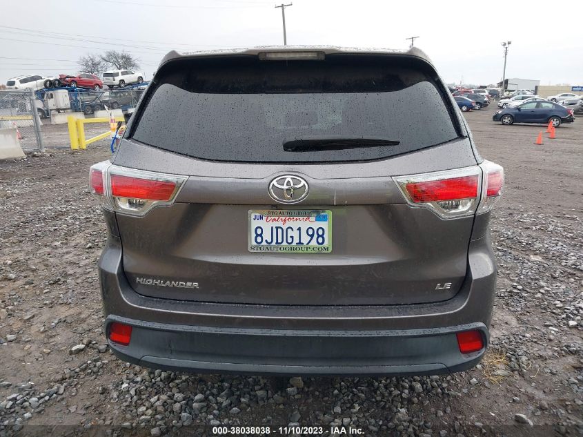 2014 TOYOTA HIGHLANDER LE - 5TDZARFH9ES007636