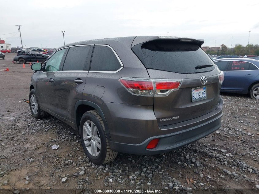 2014 TOYOTA HIGHLANDER LE - 5TDZARFH9ES007636