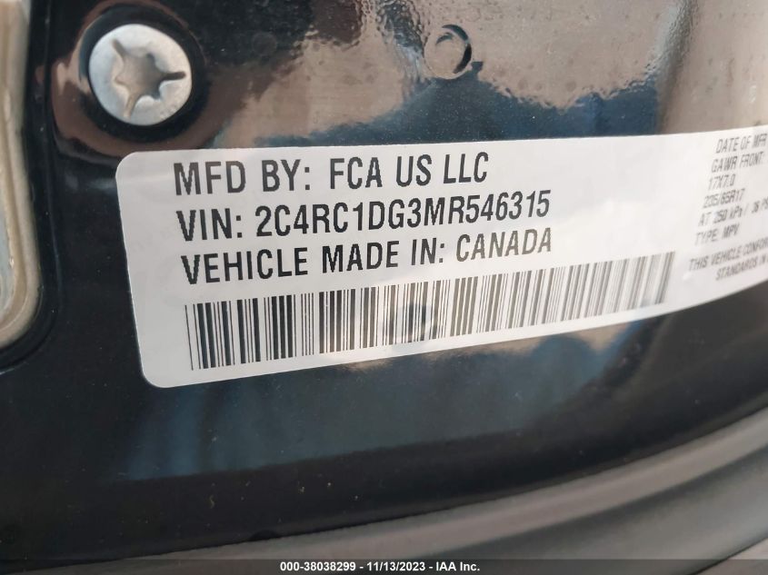 2021 CHRYSLER VOYAGER LXI - 2C4RC1DG3MR546315