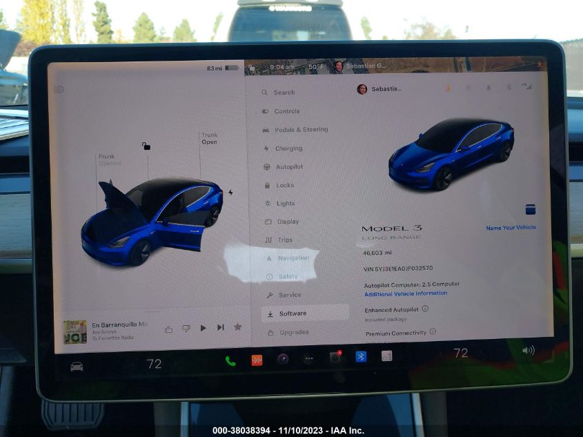 2018 TESLA MODEL 3 LONG RANGE/MID RANGE - 5YJ3E1EA0JF032570