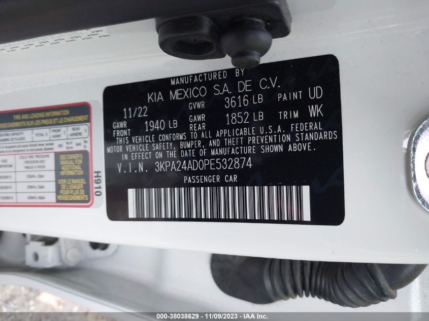 2023 KIA RIO LX/S - 3KPA24AD0PE532874