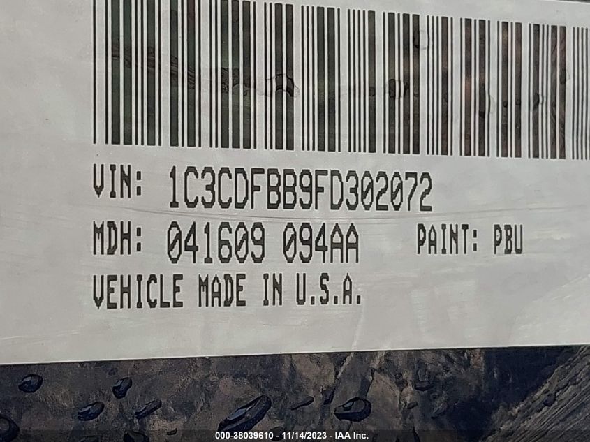 2015 DODGE DART SXT - 1C3CDFBB9FD302072