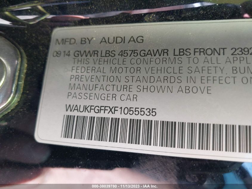 2015 AUDI A3 2.0T PREMIUM - WAUKFGFFXF1055535
