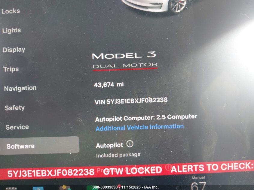 2018 TESLA MODEL 3 - 5YJ3E1EBXJF082238