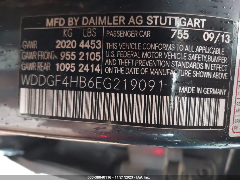 2014 MERCEDES-BENZ C 250 SPORT/LUXURY - WDDGF4HB6EG219091