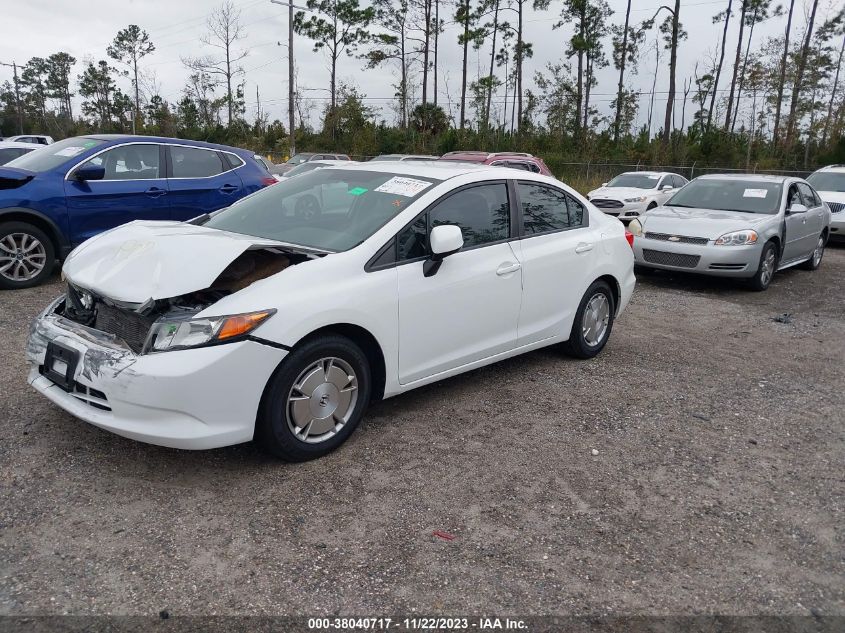 2HGFB2F6XCH556507 | 2012 HONDA CIVIC