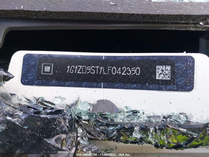 2020 CHEVROLET MALIBU LT - 1G1ZD5ST1LF042350