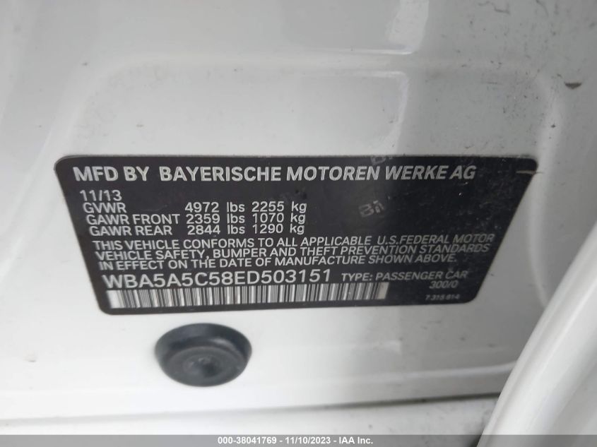 2014 BMW 528I - WBA5A5C58ED503151