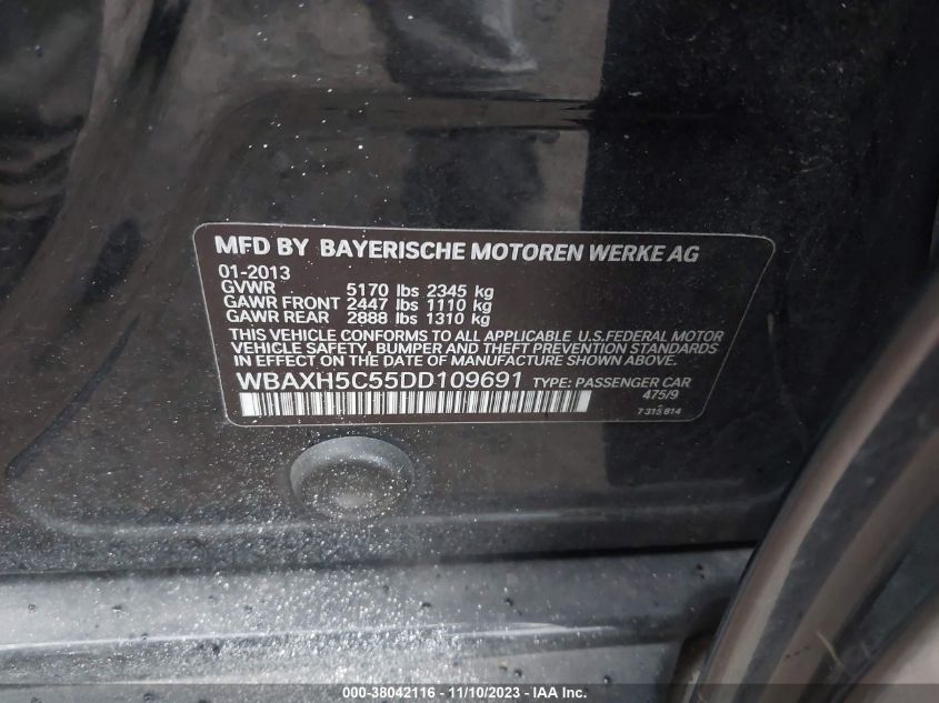 2013 BMW 528I XDRIVE - WBAXH5C55DD109691