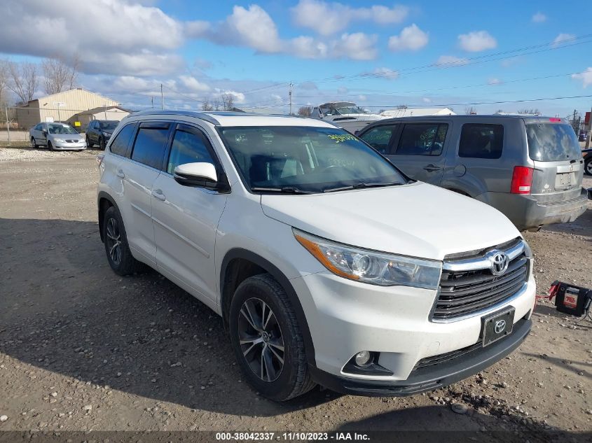 Lot #2536952757 2016 TOYOTA HIGHLANDER XLE V6 salvage car