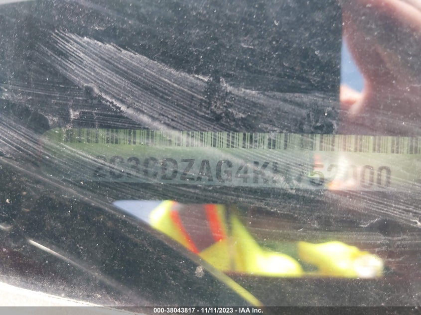 VIN 2C3CDZAG4KH752000 2019 DODGE CHALLENGER SXT