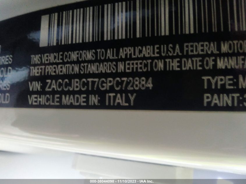 2016 JEEP RENEGADE TRAILHAWK - ZACCJBCT7GPC72884