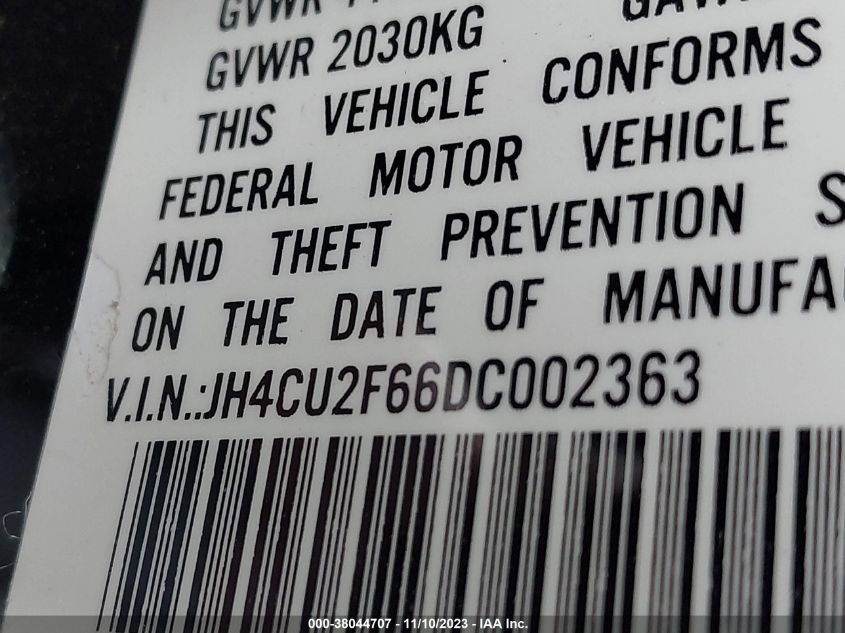 2013 ACURA TSX TECH - JH4CU2F66DC002363
