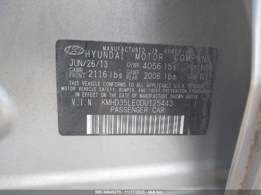 2013 HYUNDAI ELANTRA GT - KMHD35LE0DU125443