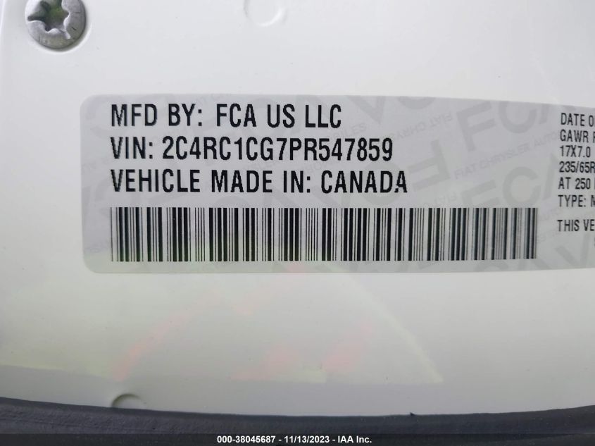 2023 CHRYSLER VOYAGER LX - 2C4RC1CG7PR547859