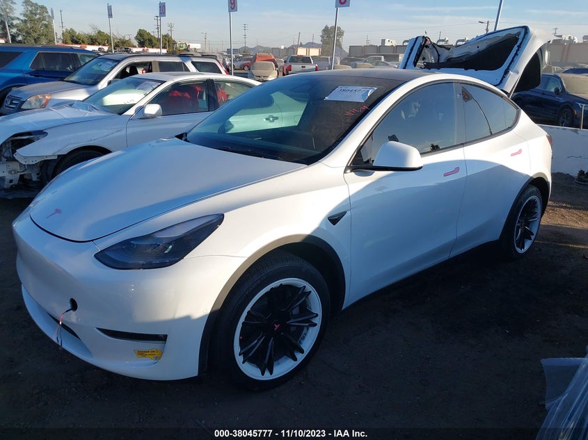 VIN 7SAYGAEE6NF550744 2022 TESLA MODEL Y