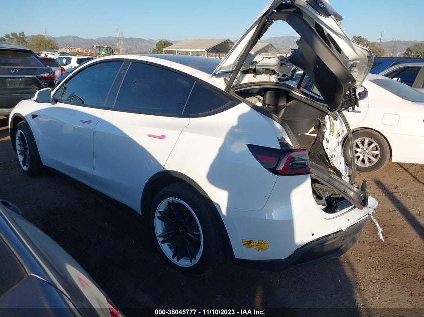 VIN 7SAYGAEE6NF550744 2022 TESLA MODEL Y
