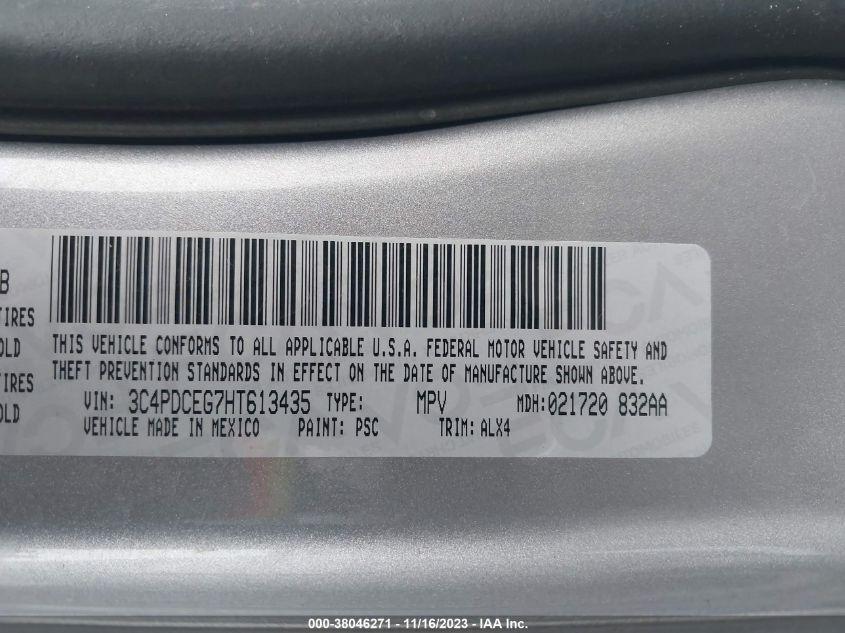 2017 DODGE JOURNEY GT - 3C4PDCEG7HT613435
