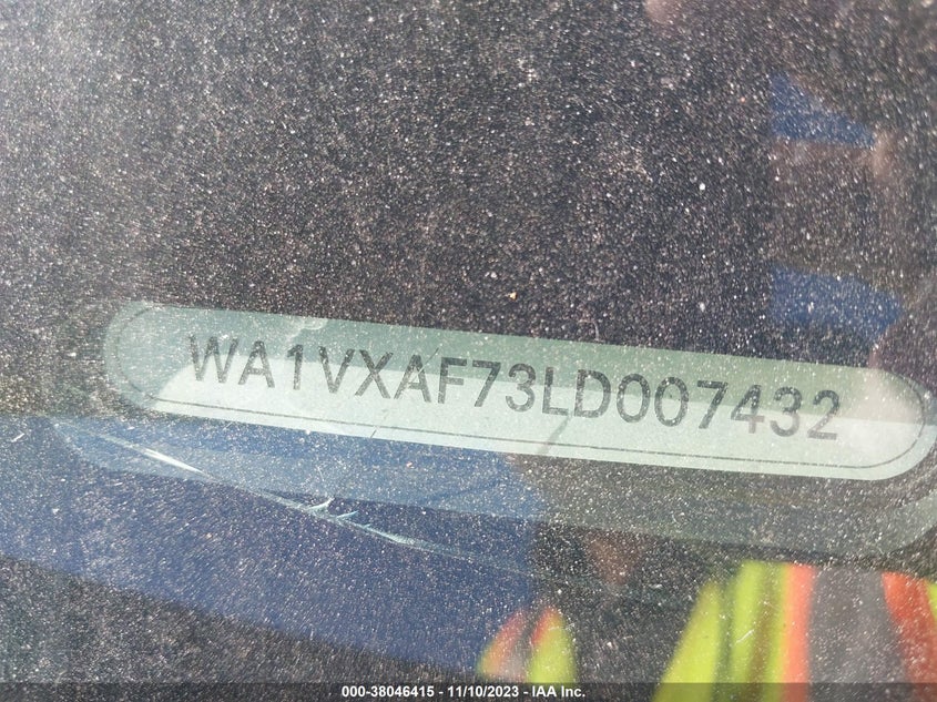 VIN WA1VXAF73LD007432 2020 AUDI Q7 PRESTIGE