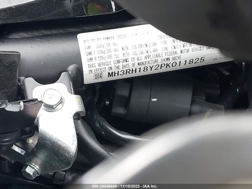 2023 YAMAHA YZFR3 A MH3RH18Y2PK011825