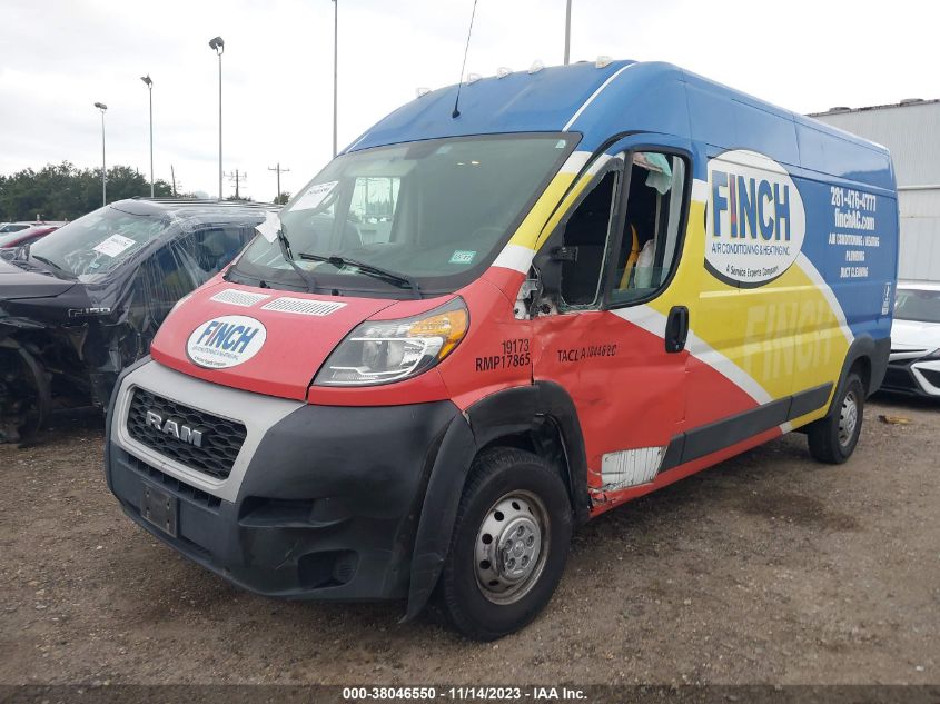 2019 RAM PROMASTER 2500 HIGH ROOF 159" WB 3C6TRVDG1KE518031