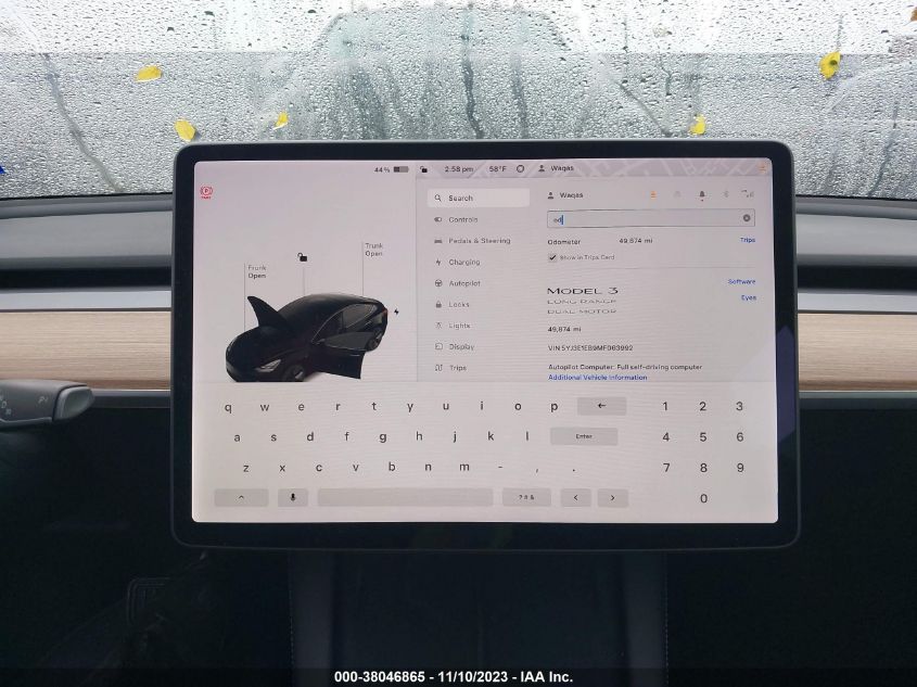 2021 TESLA MODEL 3 - 5YJ3E1EB9MF063992