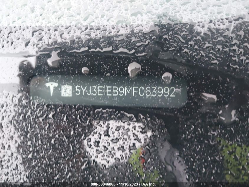 2021 TESLA MODEL 3 - 5YJ3E1EB9MF063992