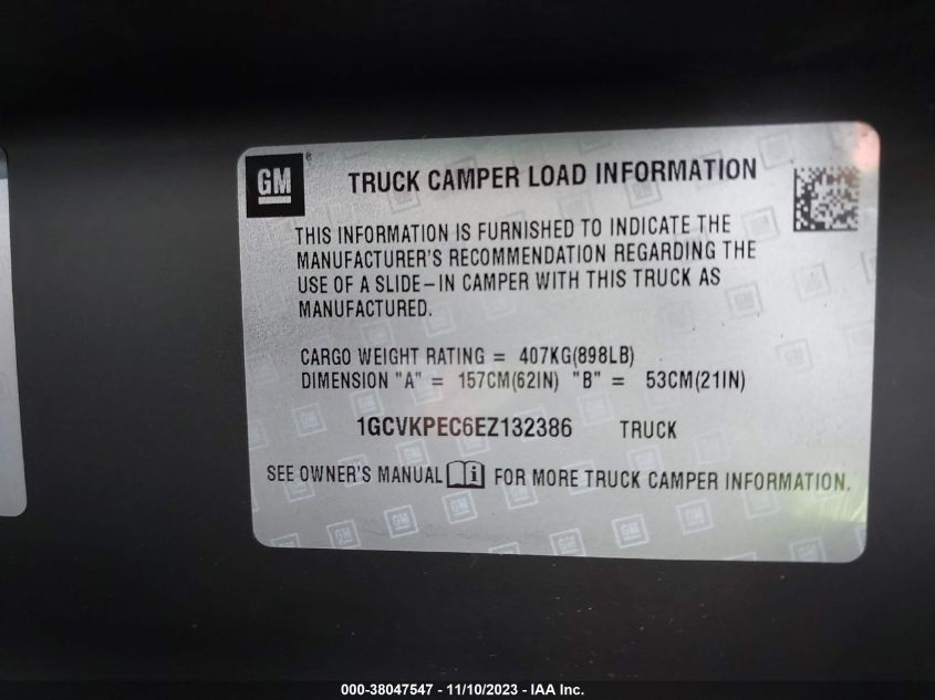 2014 CHEVROLET SILVERADO 1500 WORK TRUCK - 1GCVKPEC6EZ132386